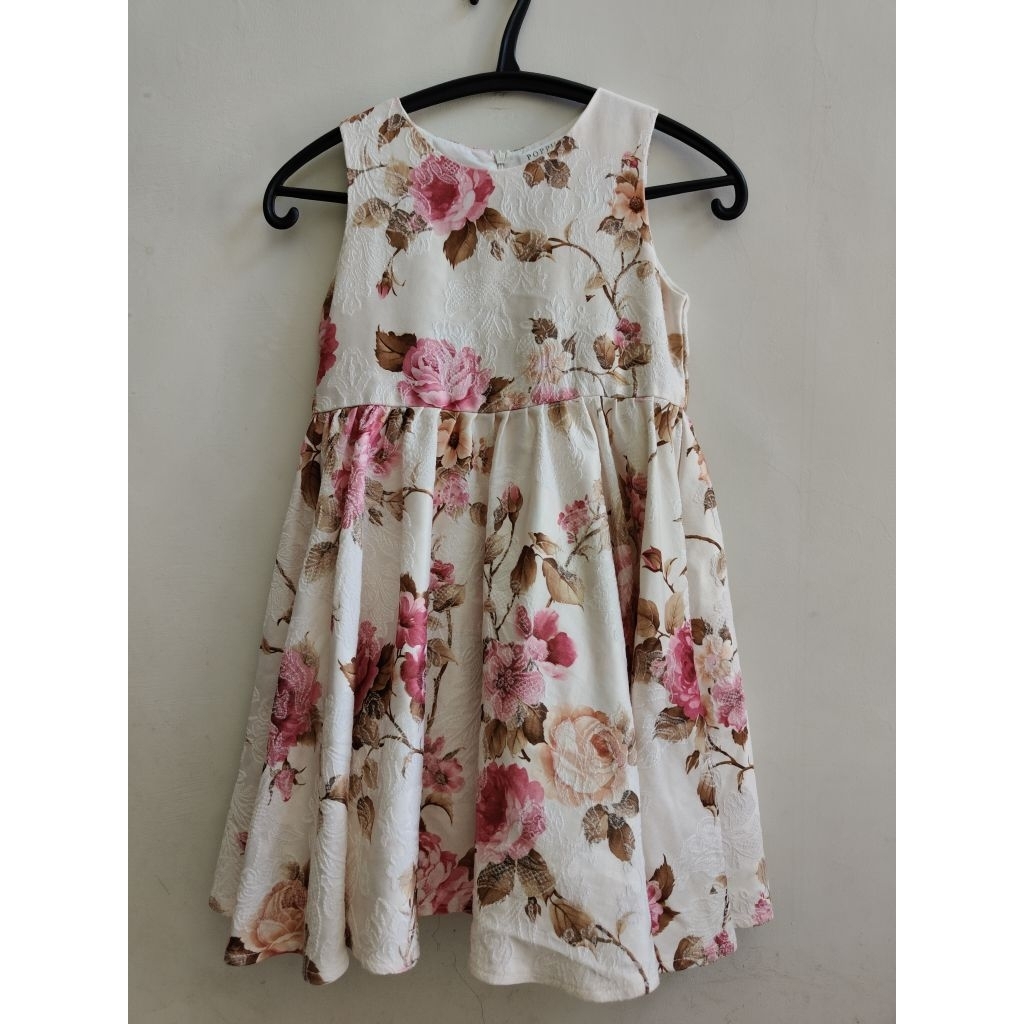 POPPURI FLORAL DRESS / DRESS ANAK PEREMPUAN BUNGA / GAUN SIMPLE ANAK PEREMPUAN