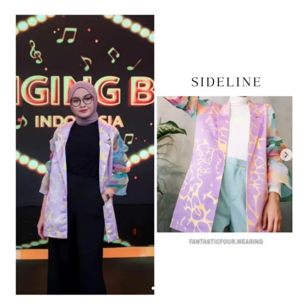 DEWISYA X SIDELINE LIVIA OUTER PEONY / OUTERWEAR COLORFUL/ OUTER LILAC / OUTER TUNIK