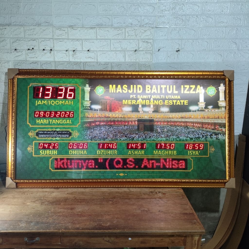 Jam Digital Masjid Besar Agung / Jami' Bergaransi Jam Masjid Digital Running Text Jam Masjid Digital