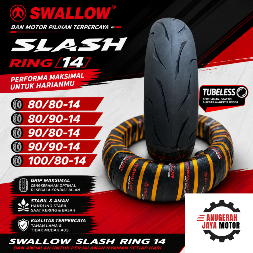 Swallow Slash Ring 14 Tubles Ban Motor Ring 14 Ban Motor Matic