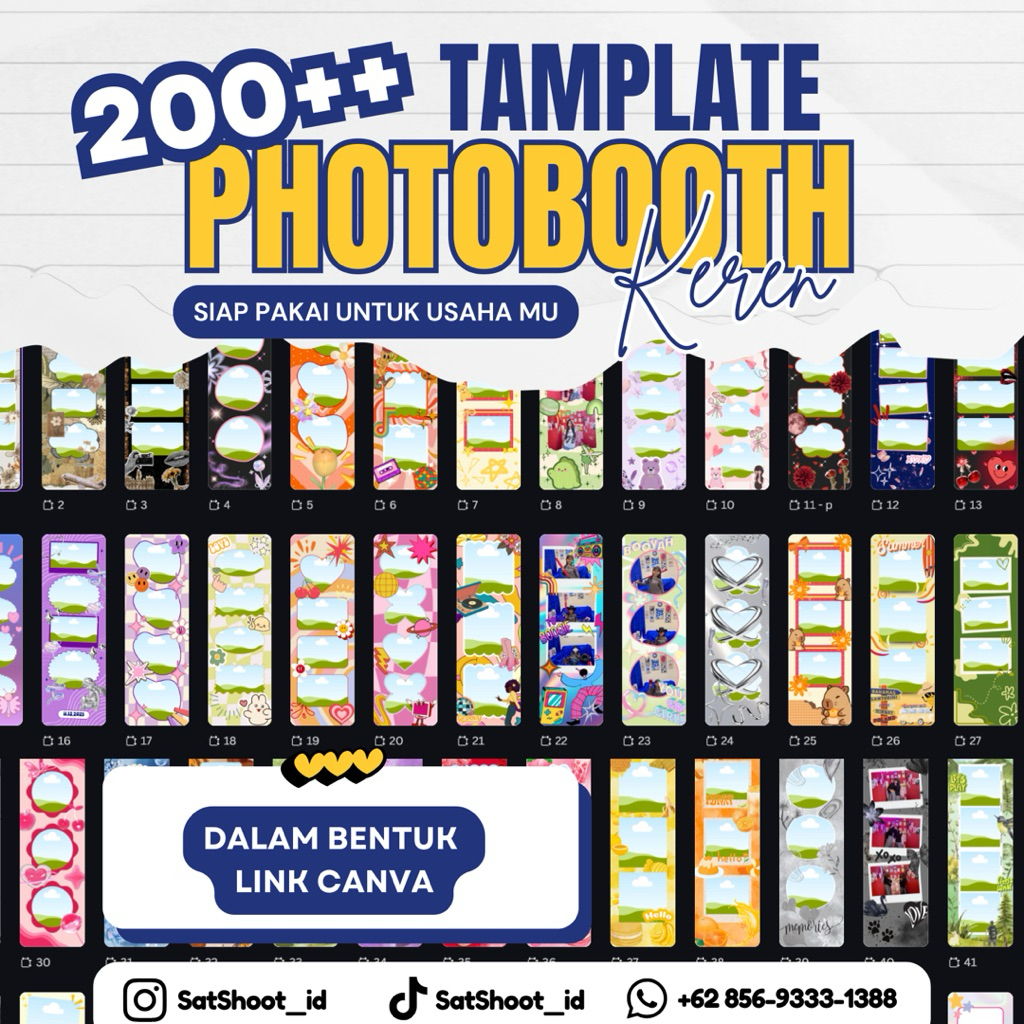 200+ Template Photobooth Canva | Editable | Full HD | Siap Pakai untuk Usaha & Event