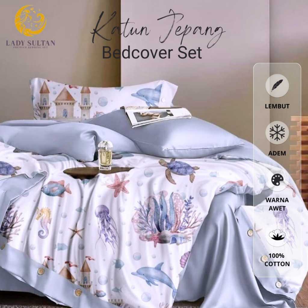 Lady Sultan BedCover Set Katun Jepang Motif Anak Karakter Terbaru