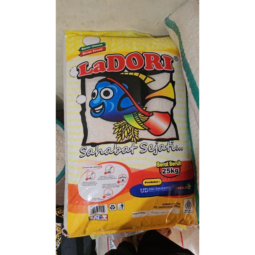 Beras 25 Kg LADORI - Premium, Pulen, Bersih, Tanpa Pemutih || (HARGA GROSIR CHAT ADMIN)