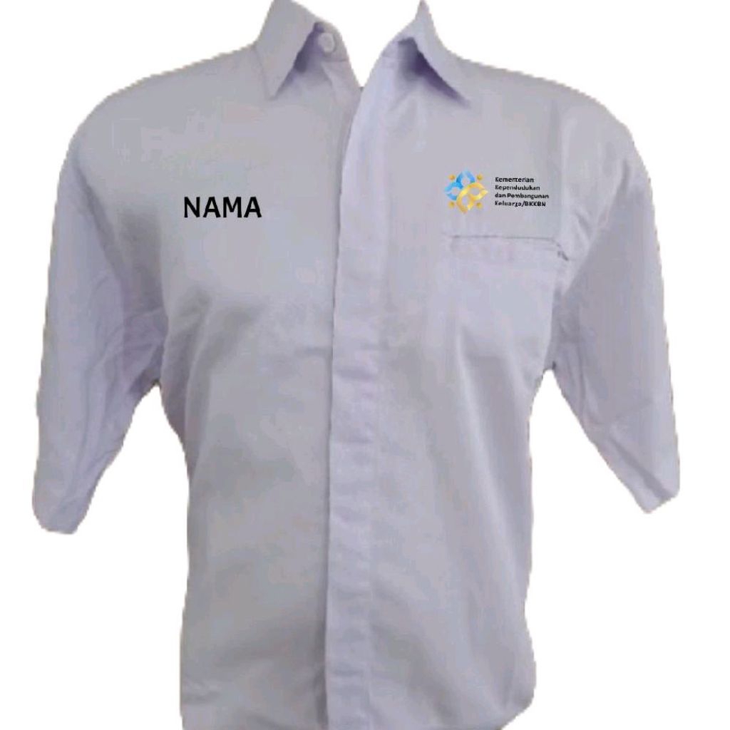 KEMEJA KEMENDUKBANGGA BKKBN TERBARU KEMEJA DINAS BKKBN PUTIH BIRU NAVY S-XXXL