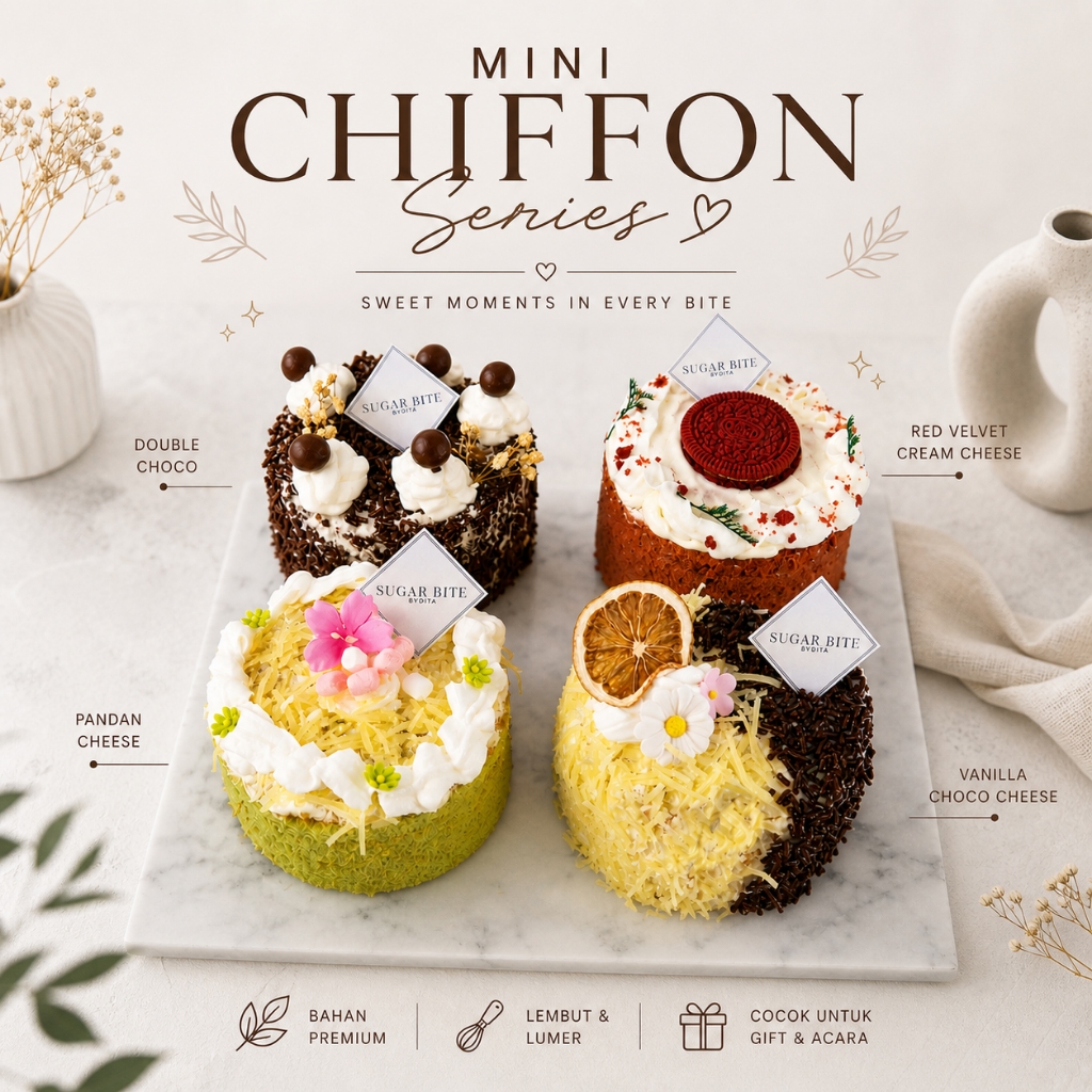 Mini Chiffon Cake I Burnt CheeseCake I Birthday Cake IBento Cake