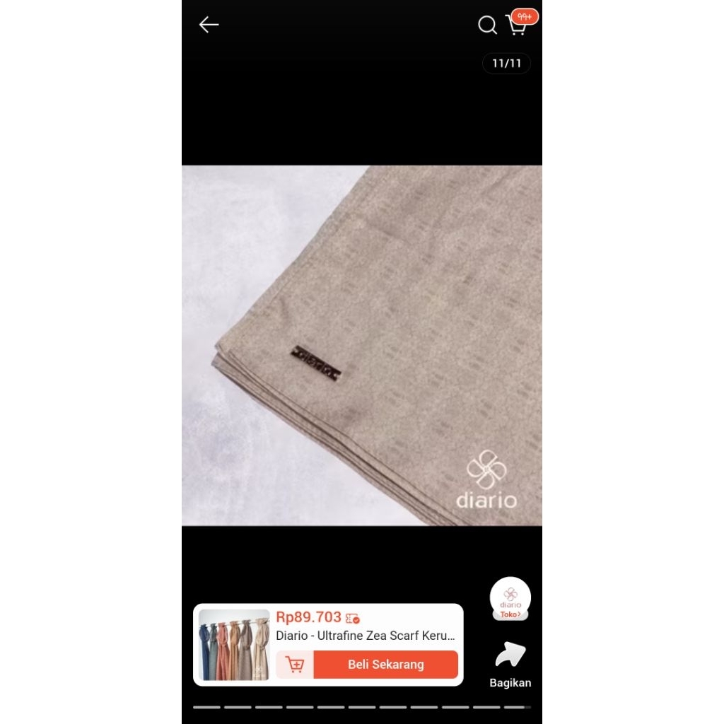 Hijab Segiempat Diario, Vanilla