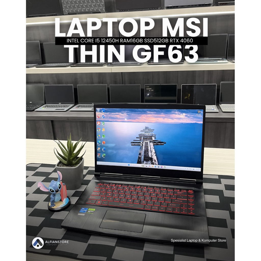 LAPTOP MSI THIN GF63 INTEL CORE I5 12450H RAM16GB SSD512GB RTX 4060