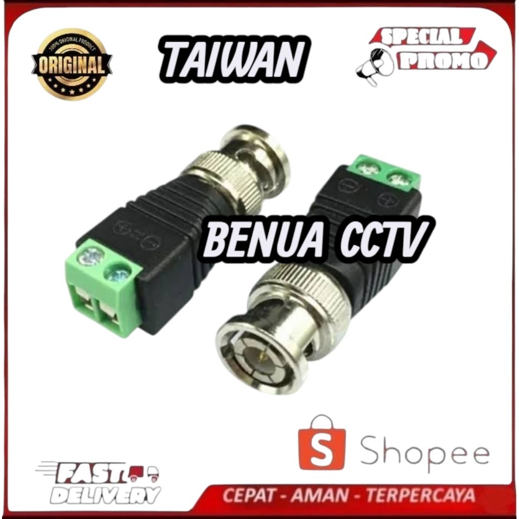 BNC to DC l Konektor BNC Male To jack DC CCTV