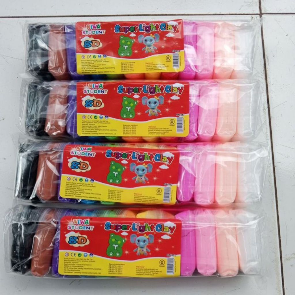 1 Pack Mainan Anak Slime Kley Isi 12 Berat -+73 Gram
