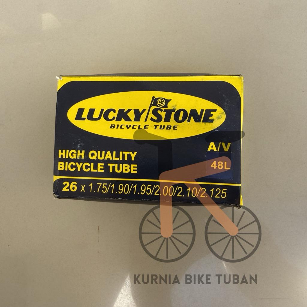 Ban Dalam Lucky Stone 26 x 1.75 - 2.125 1.90 1.95 2.00 2.10 AV 48mm Cup Panjang Tube