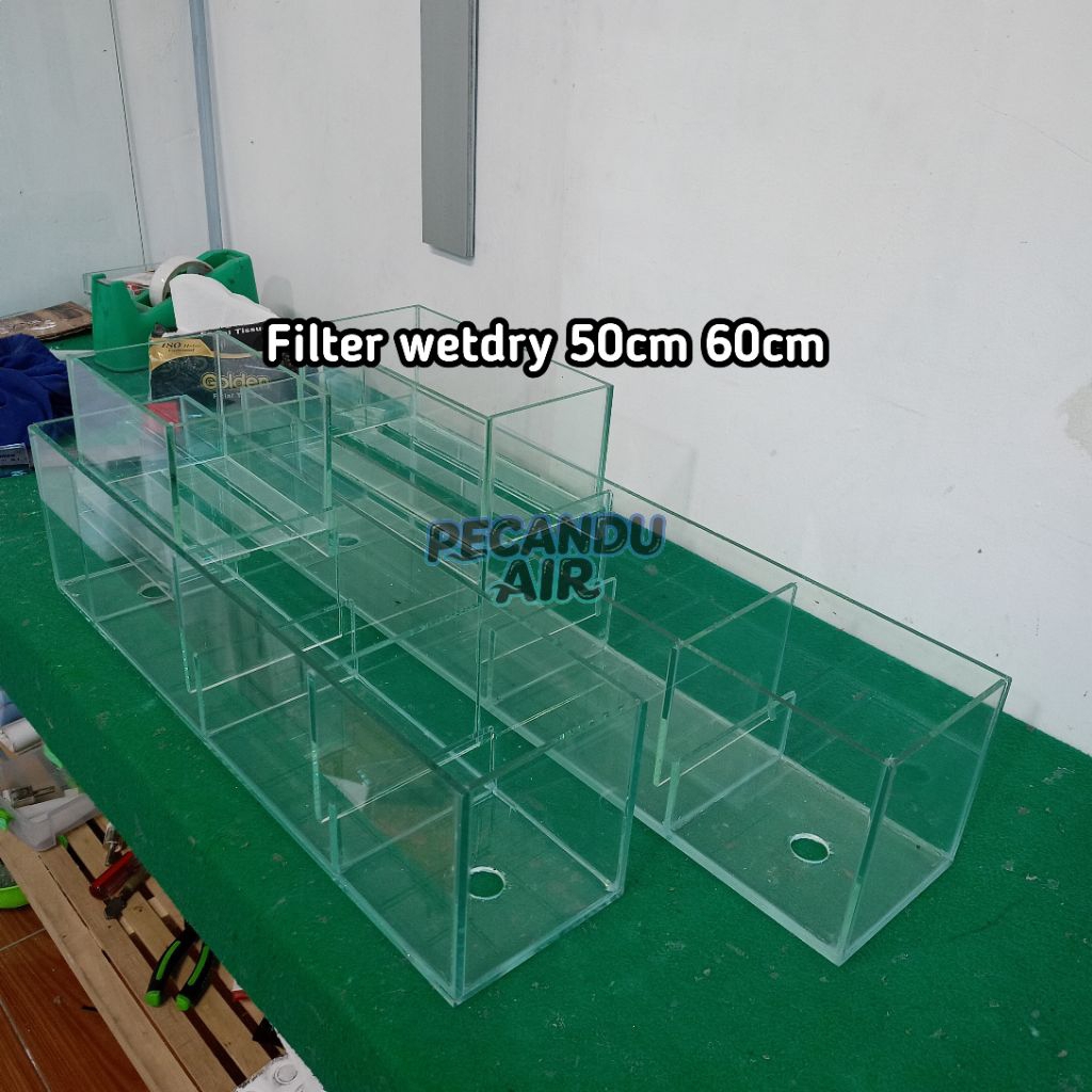 Standar Filter talang kaca 5mm panjang 50cm 60cm COD