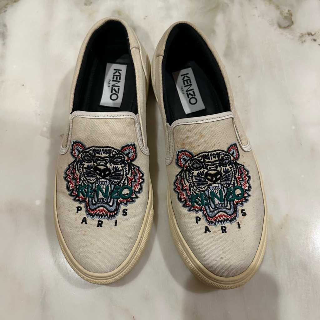 PRELOVED AUTHENTIC ORI Kenzo Shoes Espadrilles Sepatu Broken White Size 36 ORI