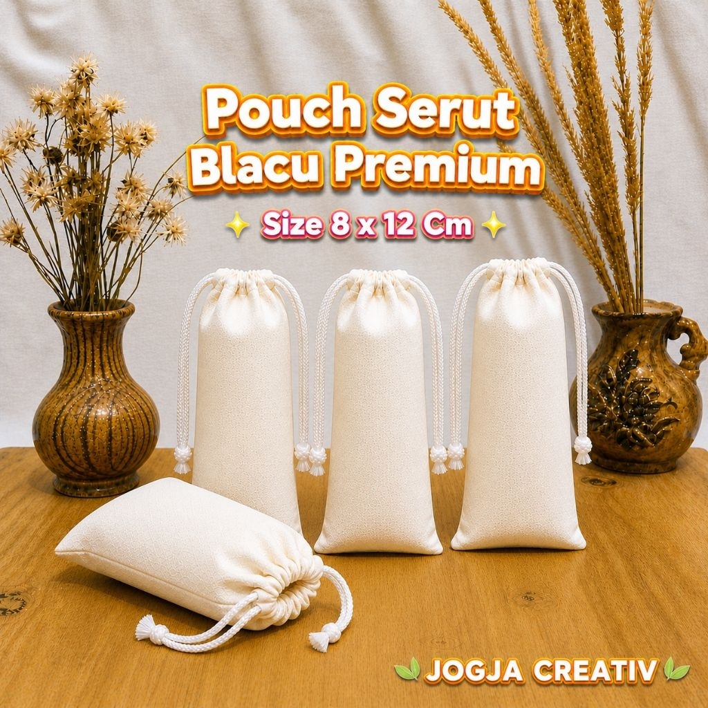 Pouch Serut Blacu Souvenir Size 8 x 12 Cm
