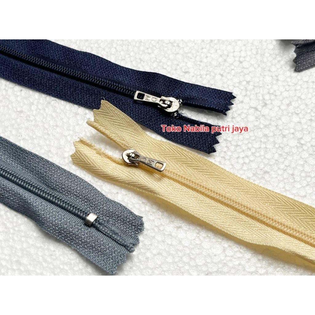 DMJ- 1 lusin resleting celana katun 7 inch, resleting celana bahan, resleting lusinan