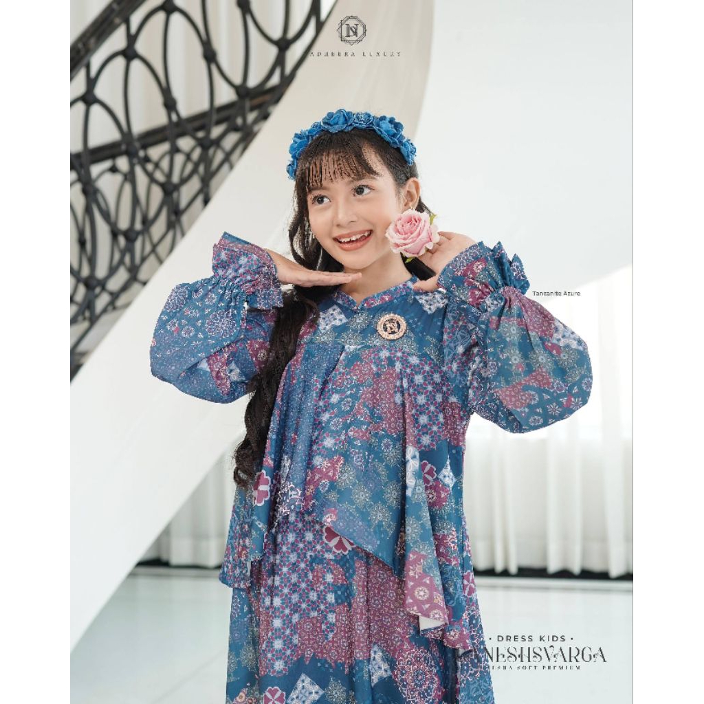 GANESHSVARGA DRESS KIDS SARIMBIT SERIES ORIGINAL BY NADHEERA LUXURY• GAMIS ANAK NADIRA CANTIK MEWAH•