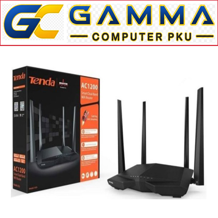 TENDA WIRELESS ROUTER AC6 AC1200 DUAL BAND / SMART DUAL BAND WIRELESS ROUTER TENDA AC6 4 ANTENA