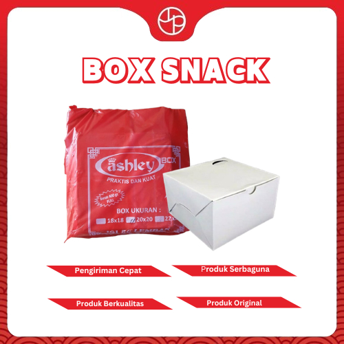 (Ashley) Dus Snack, Box Snack Putih Polos