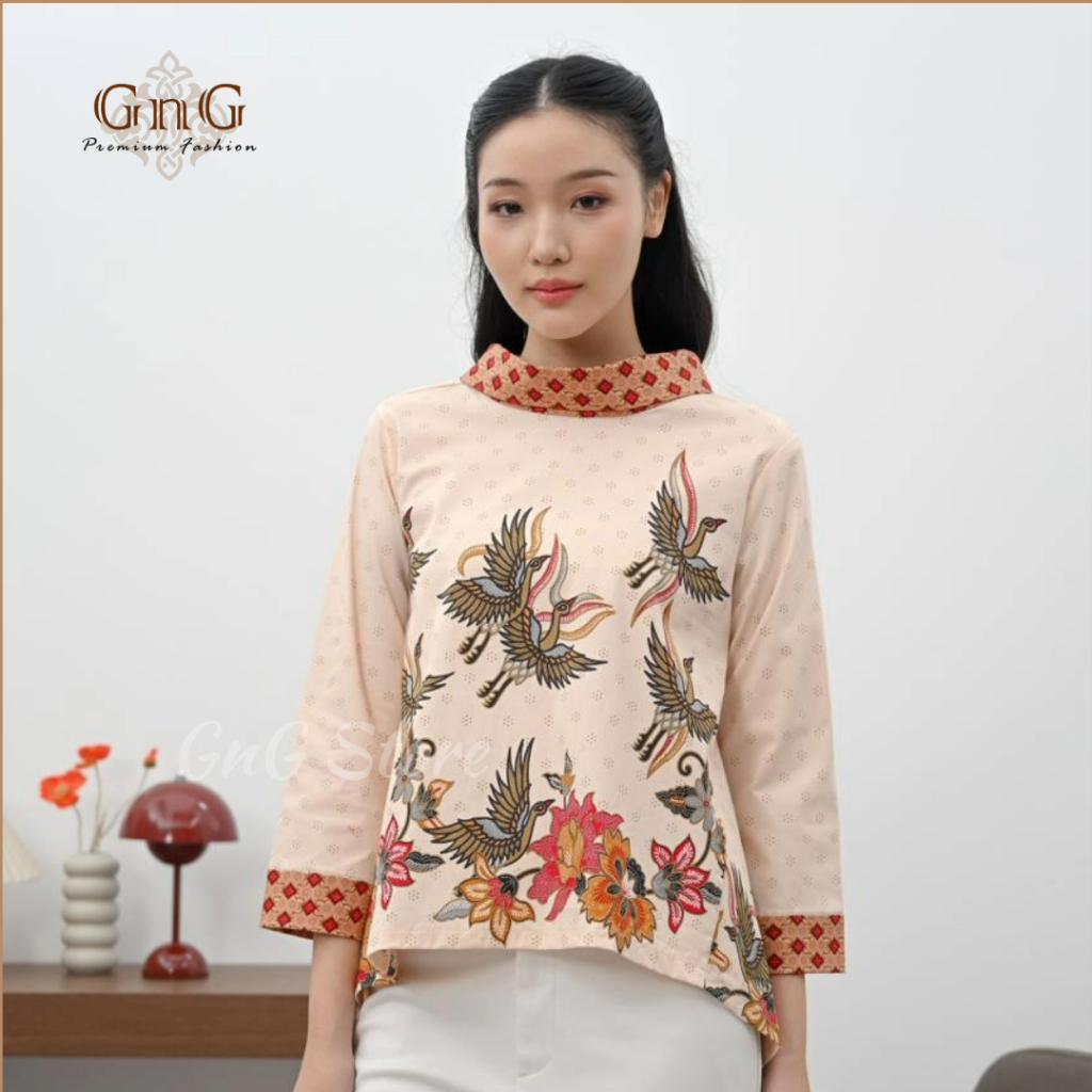 Atasan Batik 243 UTI / Atasan batik wanita/ Batik Hijab/ Kemeja Batik Wanita/ Batik Kantor/ Seragam 