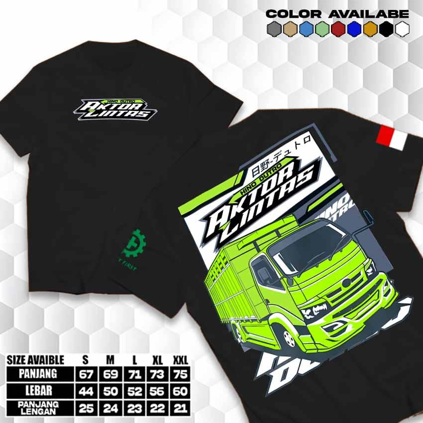 ahzashop - Kaos Aktor Lintas Hino Dutro New Color - Kaos Driver Muda Hino Dutro - Kaos Pria Wanita -