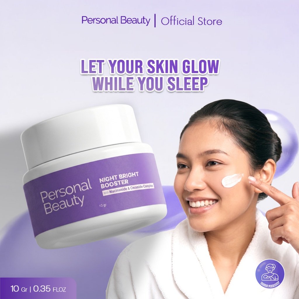 Personal Beauty Night Bright Booster with Niacinamide & Multi Ceramide Complex, Brightening & Barrie