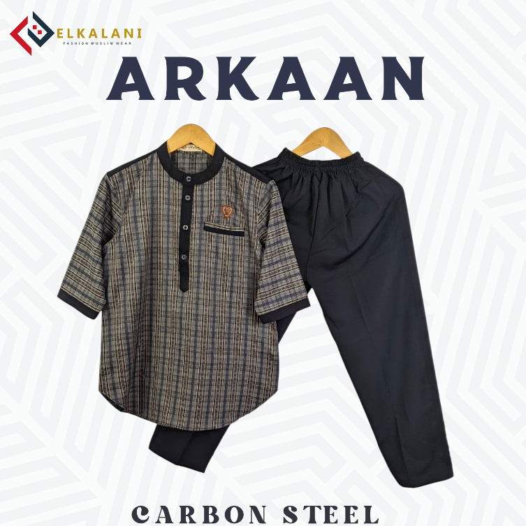 ELKALANI - Koko Anak Arkaan Set Koko Anak Motif Lengan 3/4 Usia 4-13 Tahun