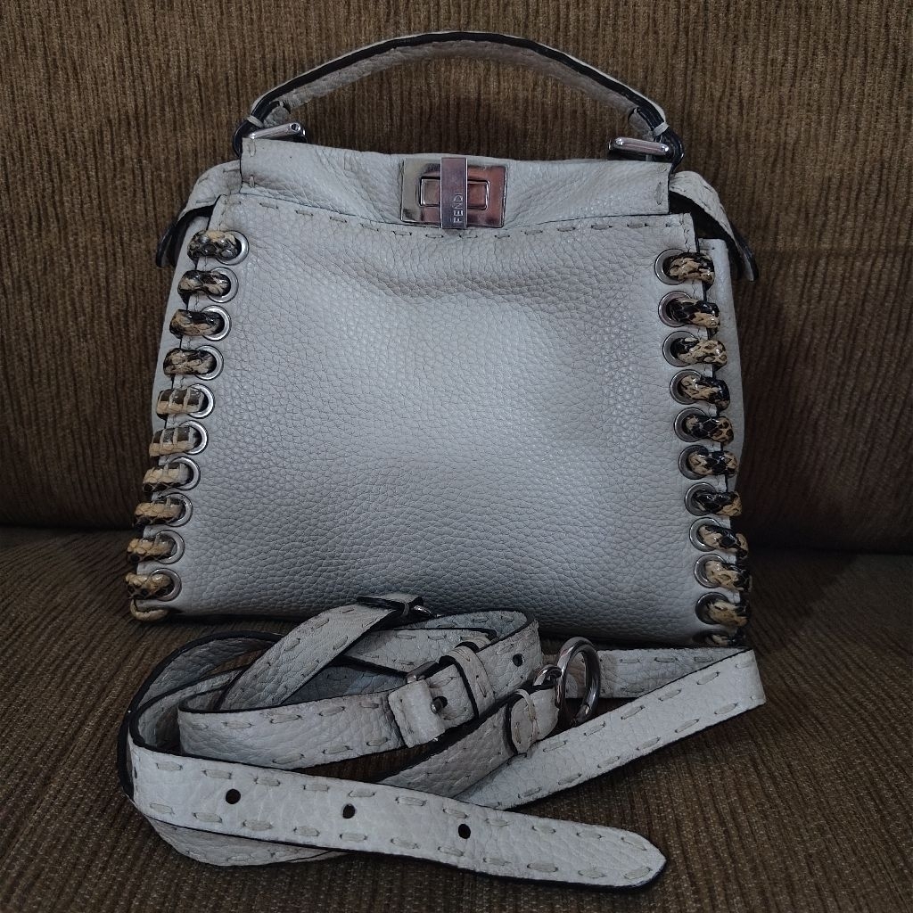 FENDI PEEKABOO PHYTON TRIMMED PRELOVED