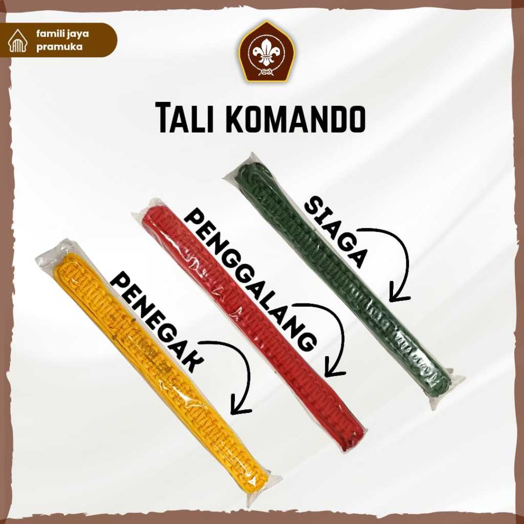 PRAMUKA Tali Komando / Tali Kur Pramuka Hijau Merah Kuning Tanpa Peluit | Siaga Penggalang Penegak P