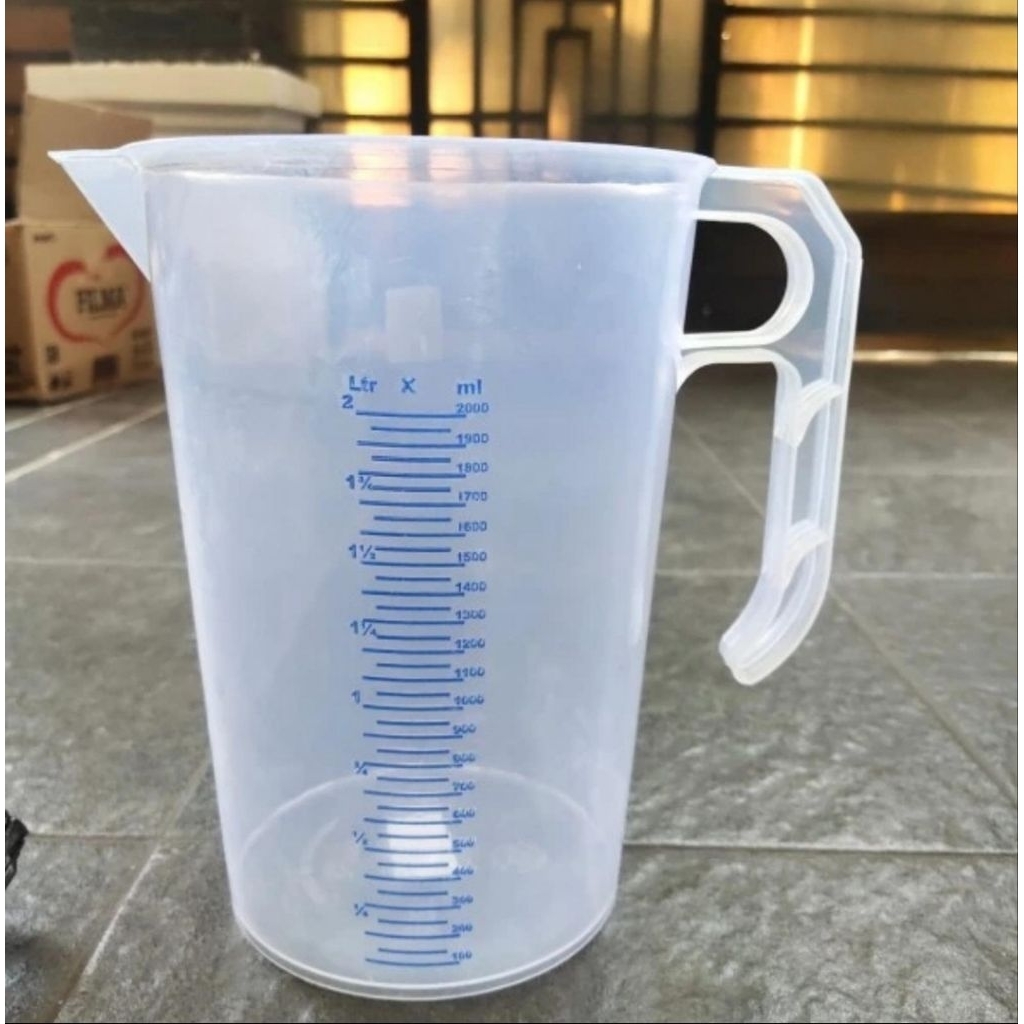 Gelas Takar 1 liter/ Gelas Ukur 1 liter/Teko Mug Plastik 1 liter-1000ml