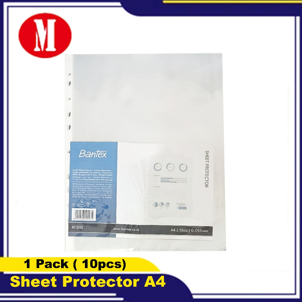 Sheet Protector A4  Bantex isi 10 Lembar