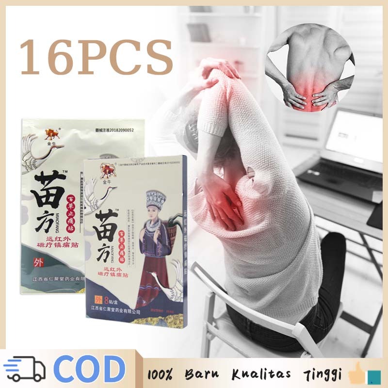 16 Pcs Koyo Akupuntur Herbal Asli Cina Koyo Pereda Linu Tulang Belakang Koyo Magnet Terapi Inframera