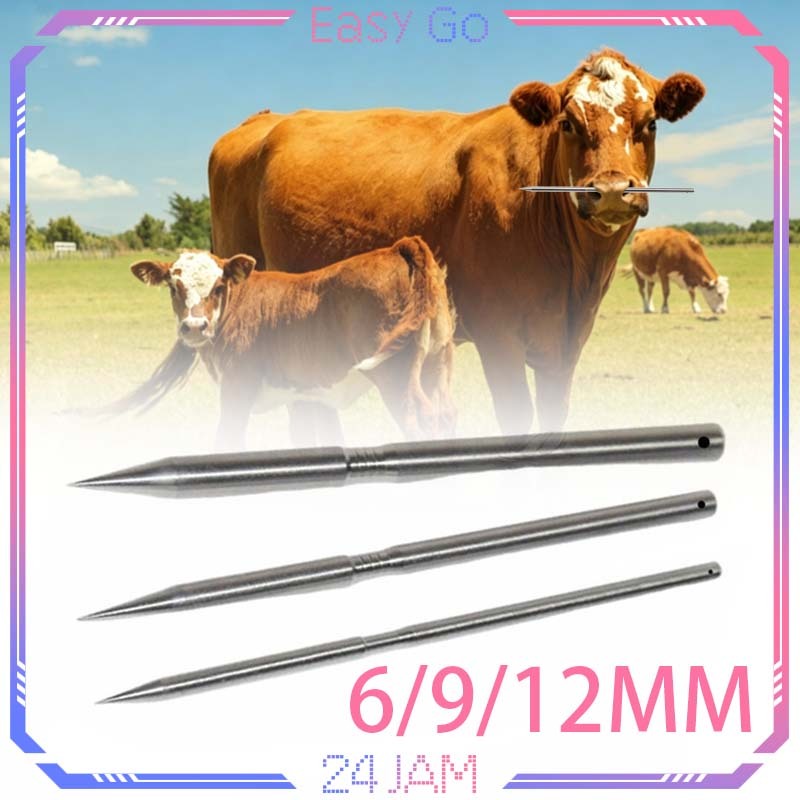 Alat Tindik Sapi Hidung 6/9/12mm Jarum Tindik Hidung Sapi Stainless Jarum Tindik Sapi Alat Keluh Hid