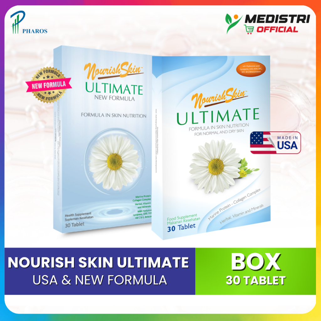 Nourish Skin Ultimate USA / NEW FORMULA 30 Kapsul - Suplemen Kecantikan Original Promo