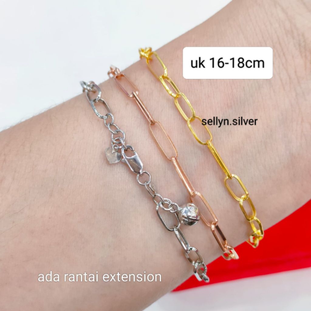 Gelang Tangan Dewasa Perak 925 Asli