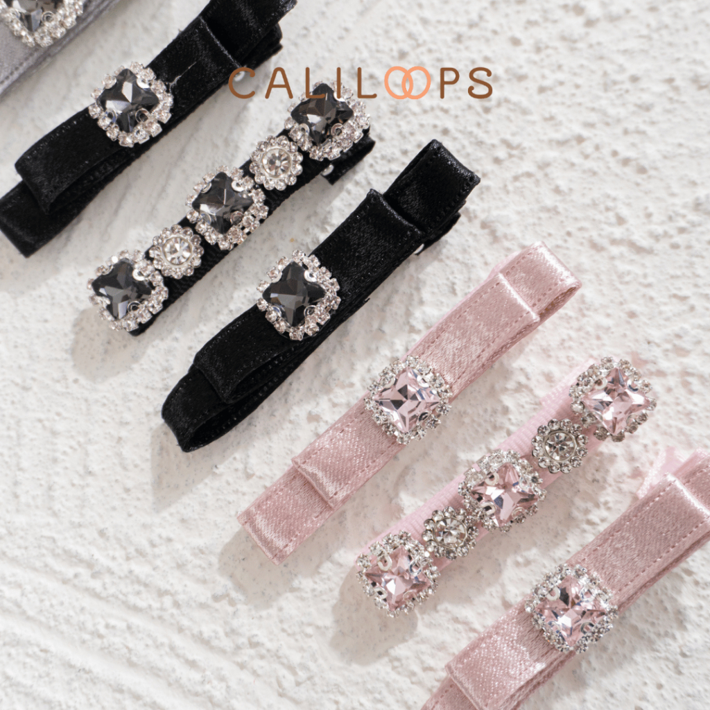 Caliloops 1 Set 3 Pcs Jepit Rambut Poni Pita Berlian Hair Clip Wanita Korean Style Stella