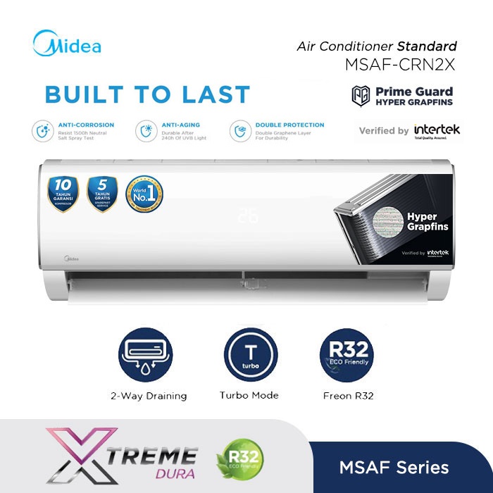 Ac Split Midea 1.5 PK MSAF-12CRN2X - Ac Split Wall Midea 1.5 PK