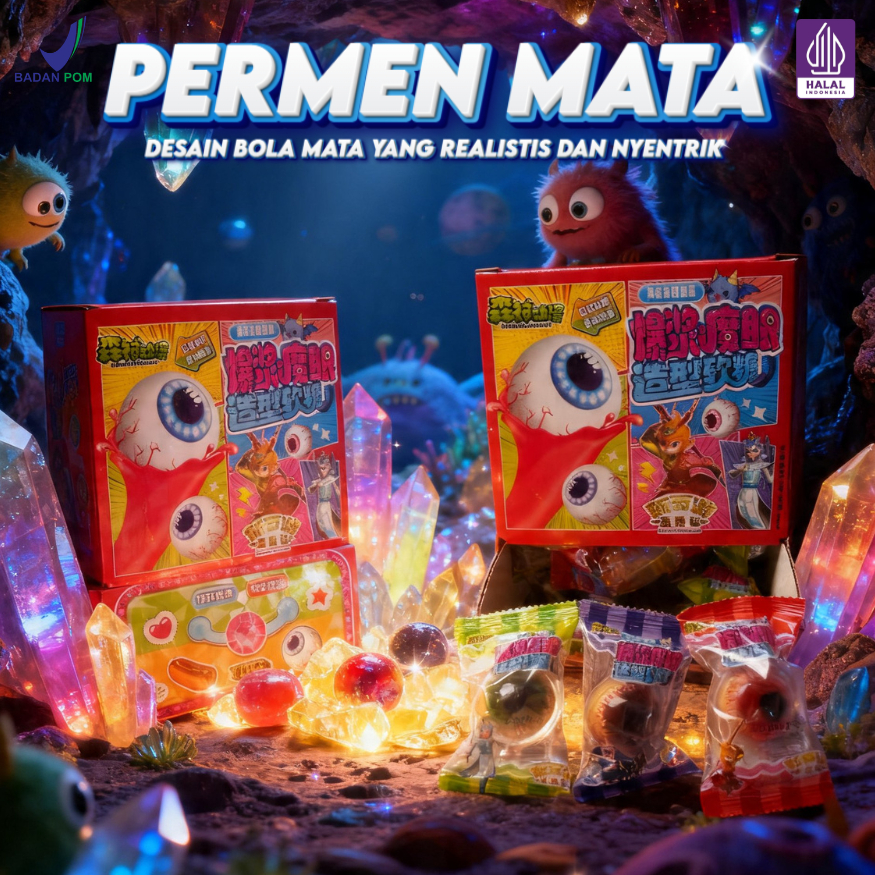 Permen Jelly Bola Mata Monster – Seram Unik, Kenyal & Manis
