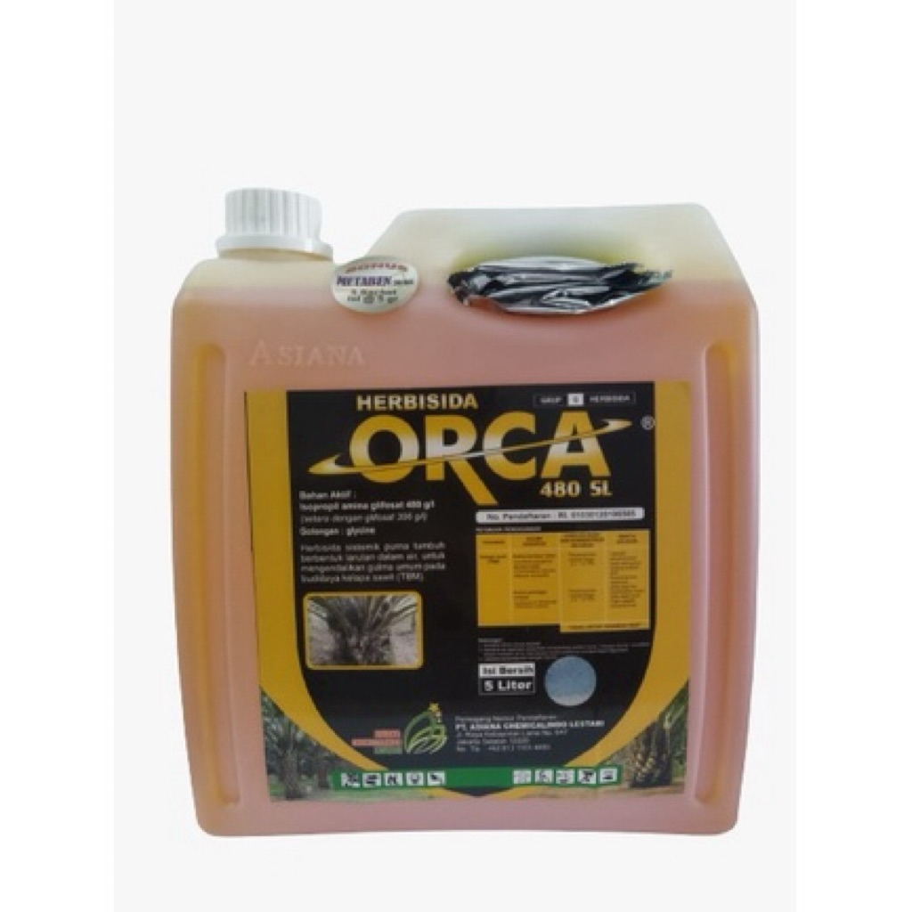 HERBISIDA ORCA 480SL KEMASAN 5LITER BONUS METIL METABEN-5PCS