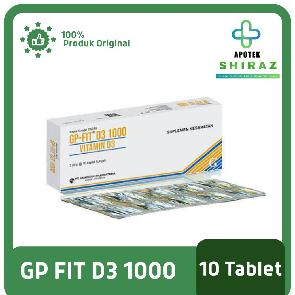GP FIT D3 1000 IU Strip (10 Tablet) - Vitamin D3