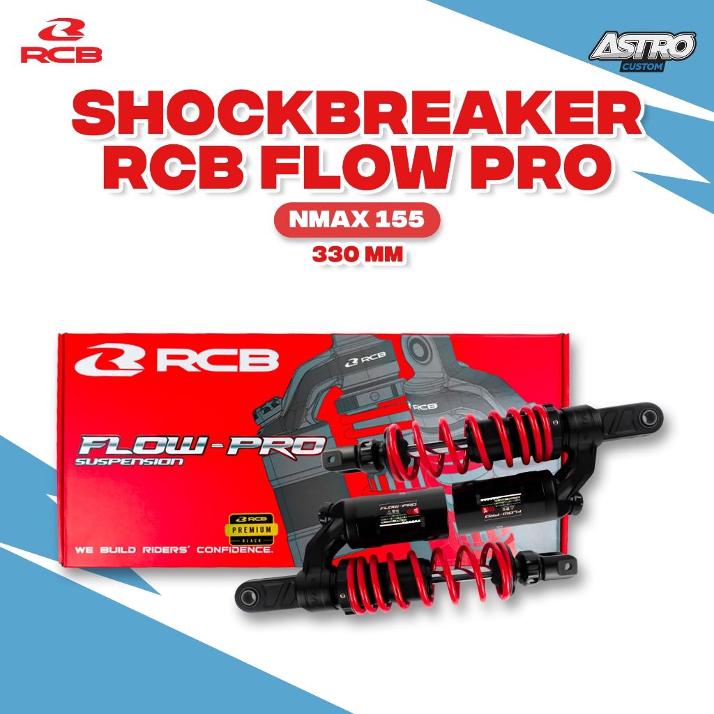 Shockbreaker RCB Nmax 155 OLD RCB Double Shock Tabung Absorber Flow Suspension Pro Series 330MM CVT