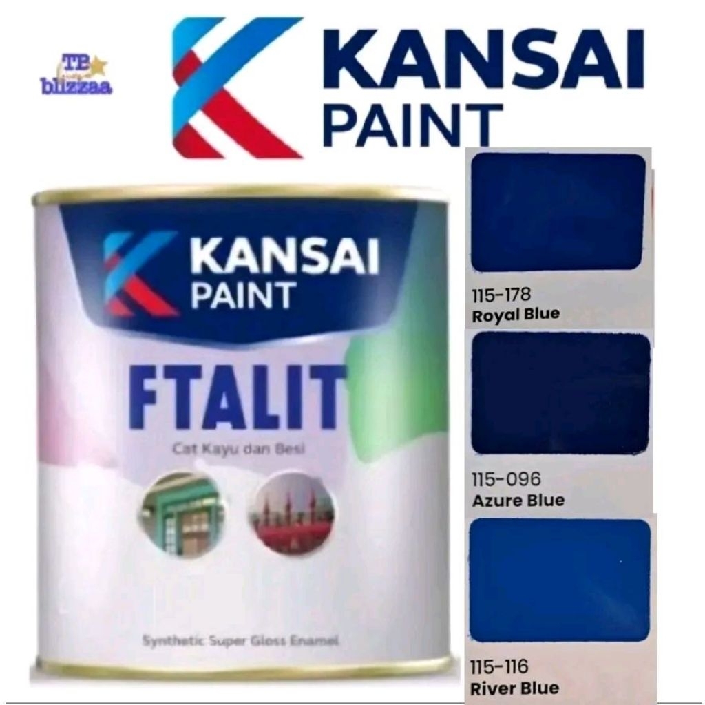 Ftalit Azure Blue 096 Ftalit River Blue 116 Ftalit Royal Blue 178 Cat Kayu Besi Biru Ftalit 1kg