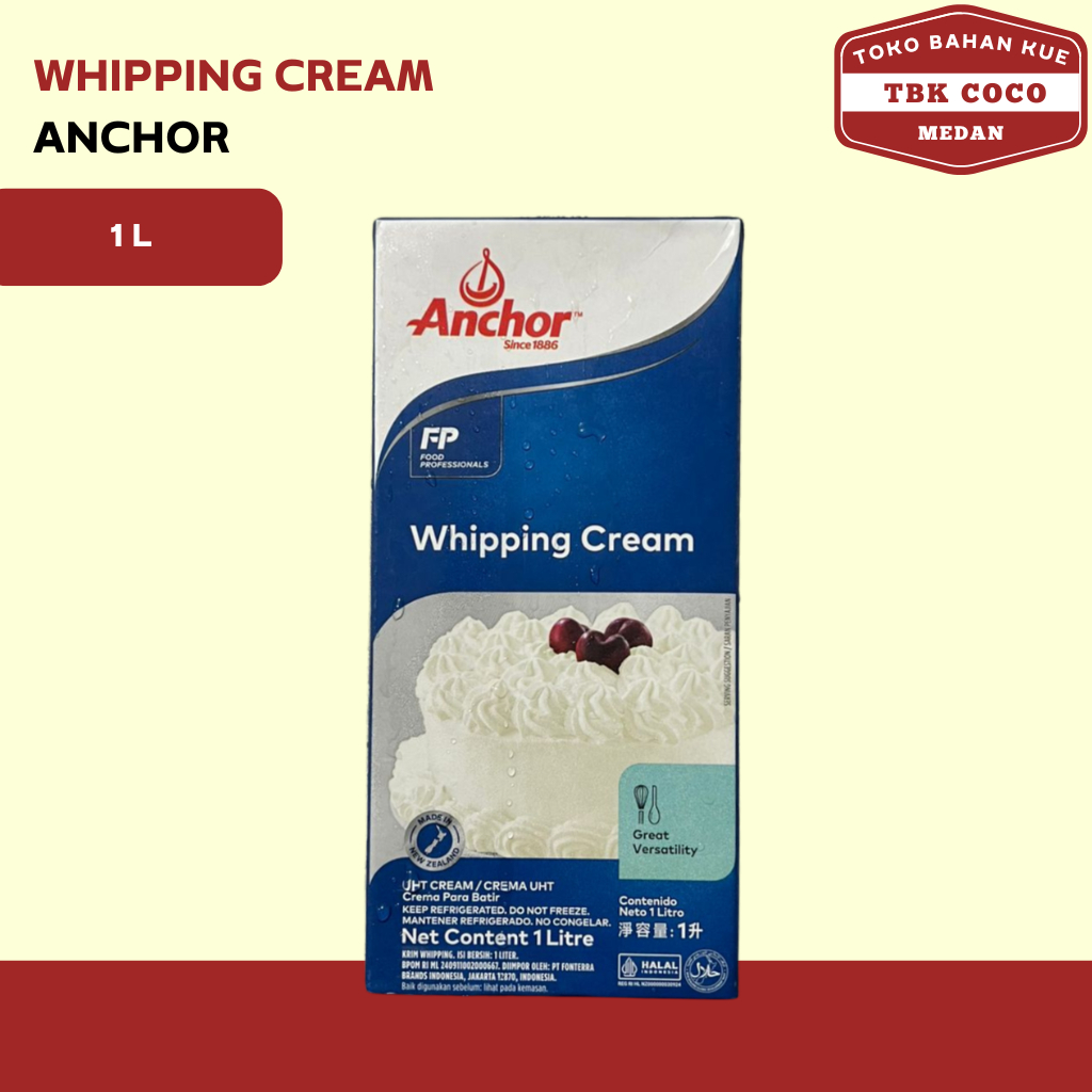 Anchor Whipping Cream 1L | Whip Krim | Whipping Krim Dairy Cair Susu