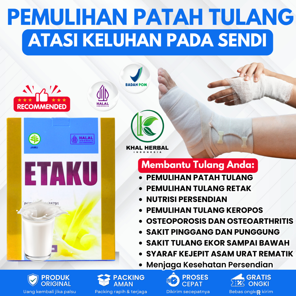Susu Etaku - Obat Pemulihan Patah Tulang - Obat Osteoporosis - Obat Skoliasis - Obat Keropos Tulang 