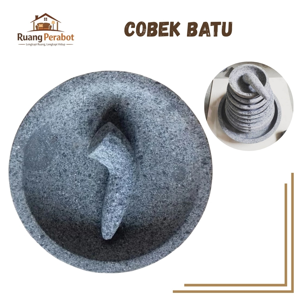 Cobek Batu Gunung Cobek Asli Cobek 1 Set Coet Batu Cobek Batu Gunung Cobek Batu Asli