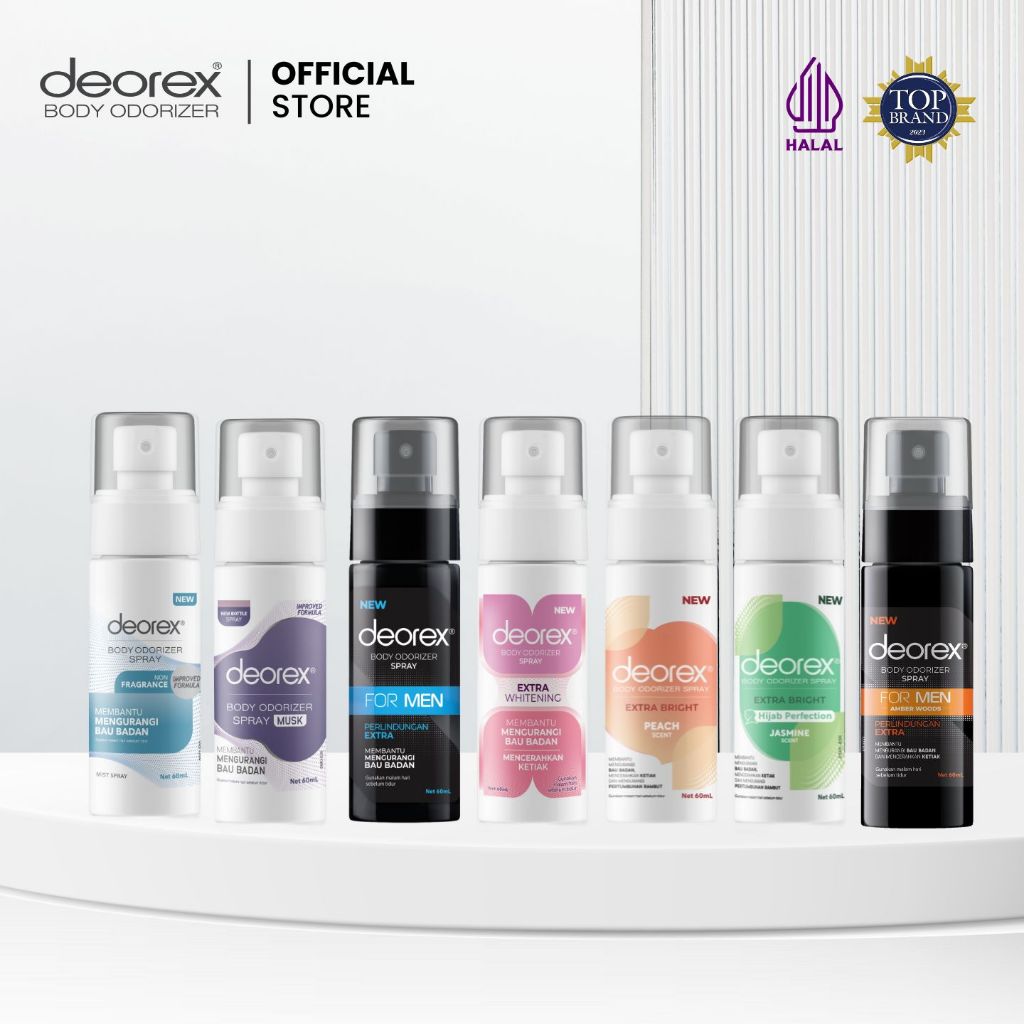 Deorex Body Odorizer Nonfragrance/Musk/Men/Extra Whitening/Pengganti Deodorant/Bau Ketiak/Bau Badan