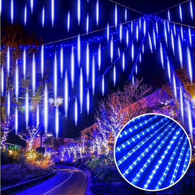 Led Dekorasi Lampu Meteor Led isi 10 Batang 50CM Jatuh Rain SnowTaman Hias Meteor Lampu Meteor Multi