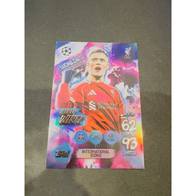 Kartu Koleksi Sepak Bola Soccer Topps Worldies Limited Edition Liverpool Florian Wirtz