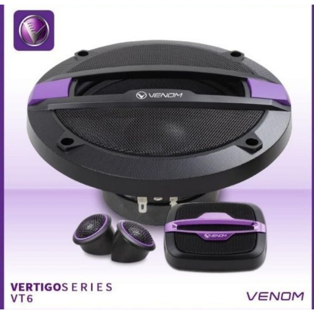 Speaker Split 2 way Venom Vertigo VT6 New Speaker Componen Audio Mobil Split Venom Vertigo VT 6