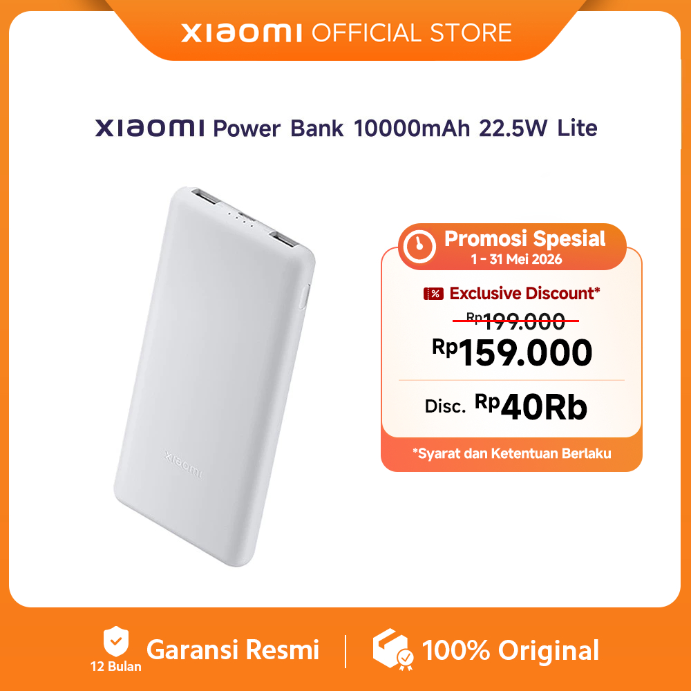 Xiaomi Power Bank 22.5W 10000mAh Lite | Max 22.5W Output | PD & QC3+ fast-charging | Support low-cur