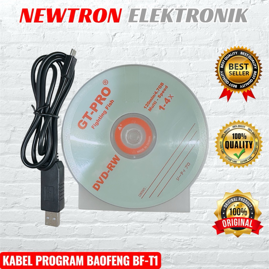 Kabel Program HT Baofeng T1 BFT1 Software Kabel Data Micro Usb Pofung BF-T1 Pro