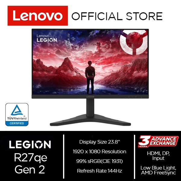 Lenovo Monitor Legion R24s 23.8" IPS 99% sRGB  144Hz